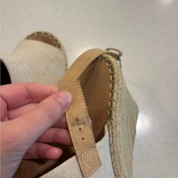 Toms Monica Canvas and Hemp Espadrilles /Wedge Sandals - Picture 9 of 10